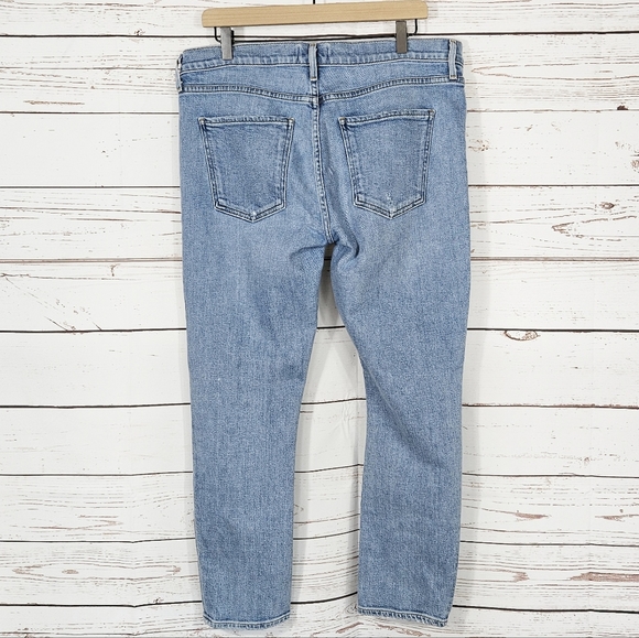 Agolde | Toni Straight Distressed Light Wash Jeans - Picture 6 of 8